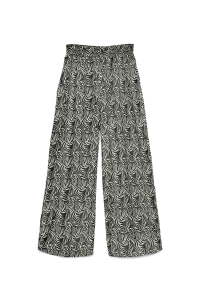 Vero Moda VMVINA HW LOOSE PANT WVN GA birch/black graphic