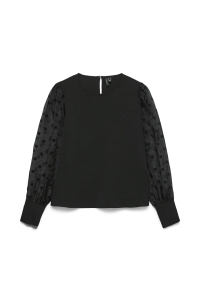 Vero Moda VMALVA DETAIL LS TOP WVN black