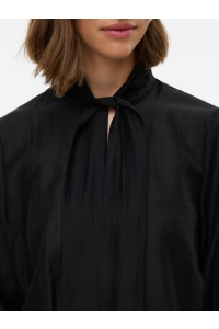 Vero Moda VMHALSTON L/S BOW TOP WVN BTQ black