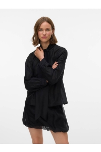 Vero Moda VMHALSTON L/S BOW TOP WVN BTQ black
