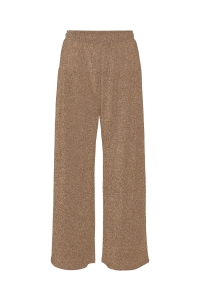 Vero Moda curve VMCHOXANNE M/W PANT JRS BTQ CUR gold colour/tigers eye lurex