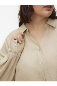 Vero Moda VMCMELANEY QUEENY LS SHIRT WVN CUR overcast/melange