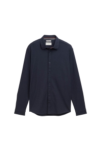 Tom Tailor Group fitted structured shirt navy