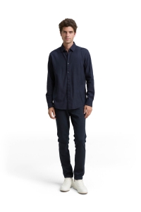 Tom Tailor Group fitted structured shirt navy