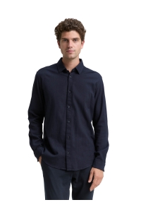 Tom Tailor Group fitted structured shirt navy