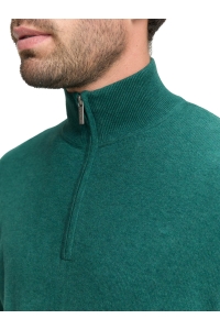 Tom Tailor Group Cotton Knitted Troyer groen