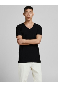 JJEBASIC V-NECK TEE S/S NOOS black