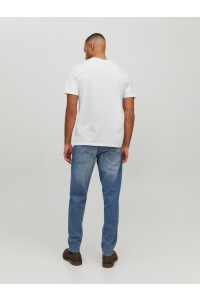 JJEORGANIC BASIC TEE SS V-NECK NOOS white