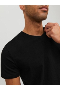 JJEORGANIC BASIC TEE SS V-NECK NOOS black