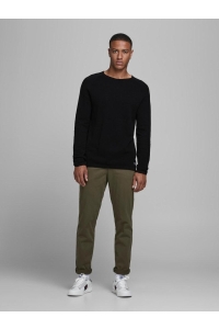 JJEHILL KNIT CREW NECK NOOS black