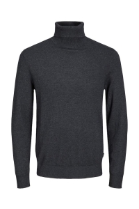 JJEEMIL KNIT ROLL NECK NOOS dark grey melange