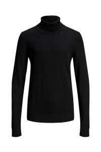 jack en jones boys JJEEMIL KNIT ROLL NECK STS JR black