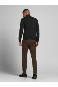 JJEEMIL KNIT HALF ZIP NOOS black