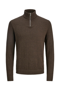 JJEEMIL KNIT HALF ZIP NOOS mulch/twist