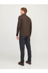 JJEEMIL KNIT HALF ZIP NOOS mulch/twist