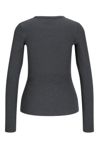 JACK&JONES ORIGINALS JXFREYA STR LS RIB TEE JRS NOOS dark grey melange