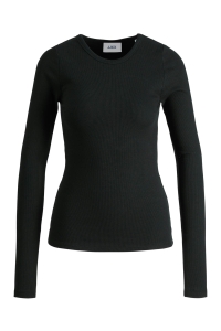JACK&JONES ORIGINALS JXFREYA STR LS RIB TEE JRS NOOS black