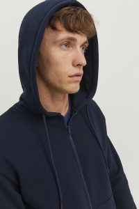 JJEBRADLEY SWEAT ZIP HOOD NOOS navy blazer