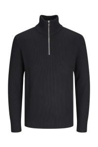 JJEPERFECT KNIT HALF ZIP SN black
