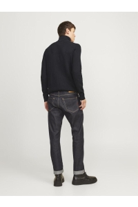 JJEPERFECT KNIT HALF ZIP SN black