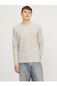 JJECOOPER KNIT CREW NECK NOOS oatmeal/melange