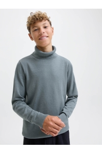 jack en jones boys JJEBASIC KNIT ROLL NECK JNR stormy weather