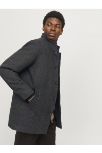 JJEHARRISON WOOL BLEND JACKET SN dark grey melange/herringbone