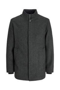 JJEHARRISON WOOL BLEND JACKET SN dark grey melange/herringbone