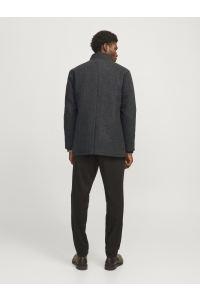 JJEHARRISON WOOL BLEND JACKET SN dark grey melange/herringbone