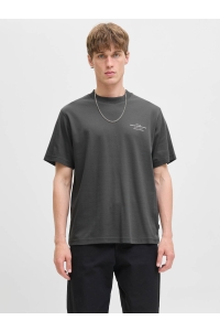 JACK%JONES PREMIUM JPRCCCHAD BRANDING SS CREW NECK TEE: volcanic ash