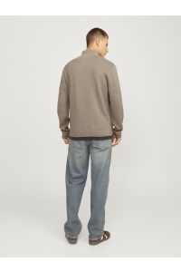 JACK%JONES PREMIUM JPRBLAMILANO STITCH KNIT HALF ZIP S: greige/melange
