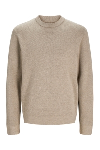 JACK%JONES PREMIUM JPRBLAMILANO STITCH KNIT CREW NECK : greige/melange