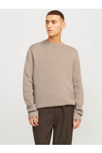 JACK%JONES PREMIUM JPRBLAMILANO STITCH KNIT CREW NECK : greige/melange