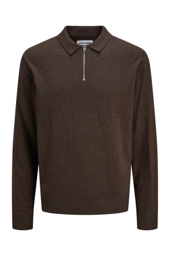  JJEEMIL KNIT POLO HALF ZIP LS NOOS