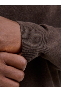 JJEEMIL KNIT POLO HALF ZIP LS NOOS mulch/twist