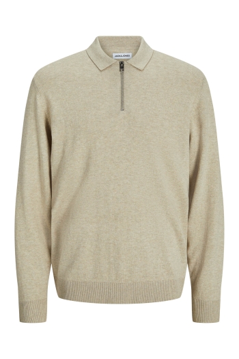  JJEEMIL KNIT POLO HALF ZIP LS NOOS