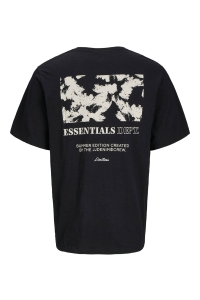 JACK&JONES ORIGINALS JJJEFF MONOCHROME TEE SS CREW NECK black