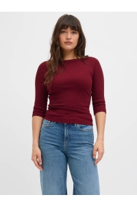 JACK&JONES ORIGINALS JXFIFI STR 3/4 BOATNECK TOP JRS NOO: cabernet