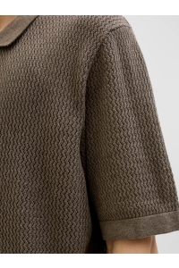 JACK%JONES PREMIUM JPRBLAARTO KNIT POLO SS LN rain drum/melange