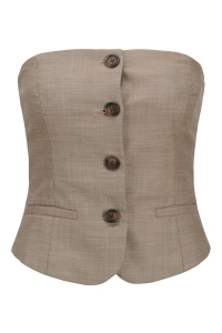JACK&JONES ORIGINALS JXLELA OFF SHOULDER WAISTCOAT TLR coriander/melange