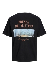 JACK&JONES ORIGINALS JORHYDRA PHOTO TEE SS CREW NECK black