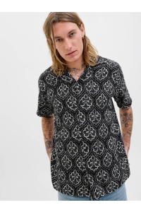 JACK&JONES ORIGINALS JORHYDRA NOTO SHIRT SS LN black
