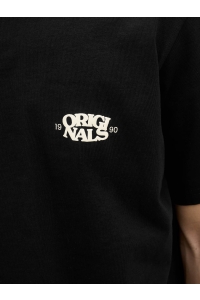 JACK&JONES ORIGINALS JORTAVIRA TYPE BACK TEESS CREW NECK: black