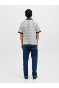 JACK%JONES PREMIUM JPRBLUJUDE KNIT JAQUARD POLO SS blue nights