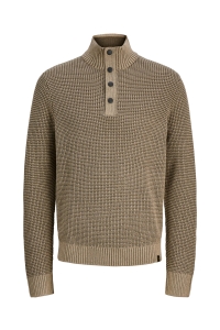JACK&JONES ORIGINALS JJETHAN KNIT HIGH NECK crockery/twist w. canteen. butto