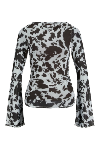 JACK&JONES ORIGINALS JXMINNA MESH LS TOP WVN LN