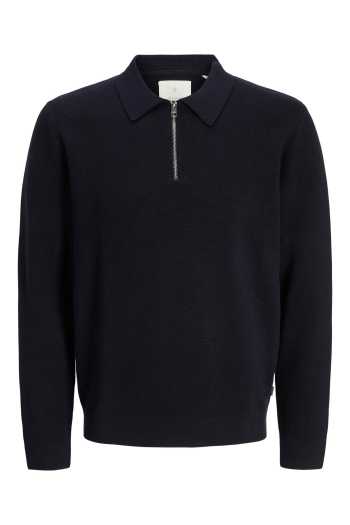 JACK%JONES PREMIUM JPRBLAMILANO STITCH KNIT ZIP POLO S: