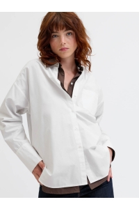 JACK&JONES ORIGINALS JXHENNA LS POPLIN PATCH SHIRT WVN blanc de blanc