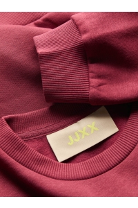 JACK&JONES ORIGINALS JXMIMI RLX LS PRINT CREW SWT cabernet/inner glow