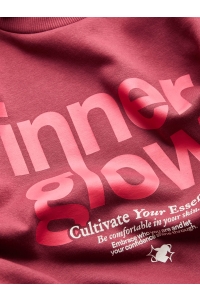 JACK&JONES ORIGINALS JXMIMI RLX LS PRINT CREW SWT cabernet/inner glow